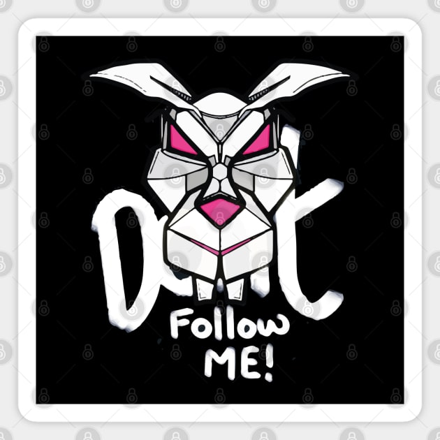 White Rabbit - Don't Follow me Magnet by Reed Design & Illustration